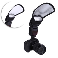 Universal Soft Intense Light Flash Speedlite Silver White Photography Reflector for SLR Camera