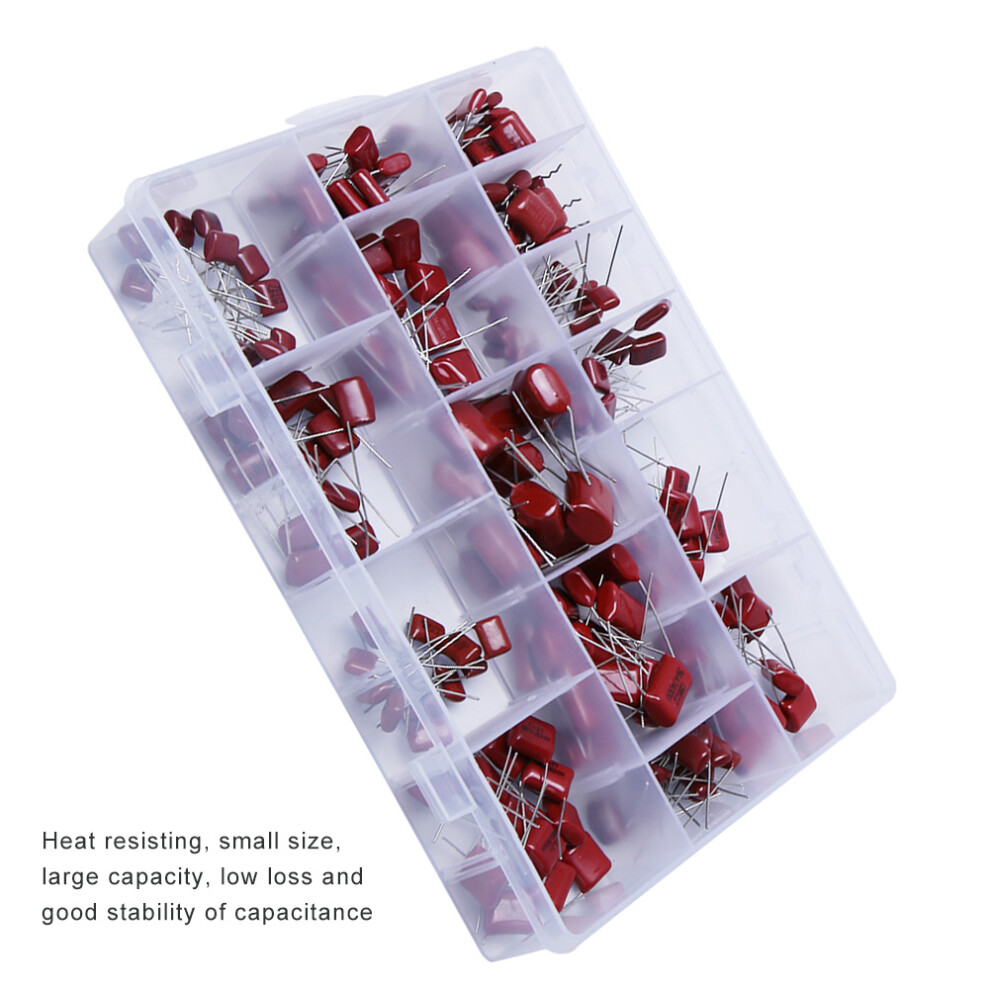 180Pcs Cbb Polypropylene Film Capacitor Assortment 10Nf/0.01Uf/400Vâ68Nf/0.068Uf/630V 4961324718650