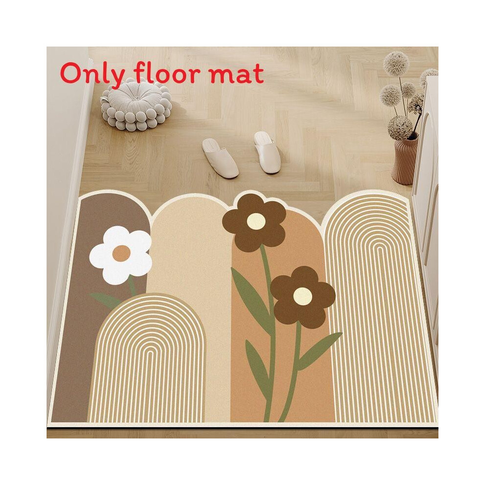 (Flowers, 50x80 cm) Tulip Print Daisy Pattern Floor Mat Bathroom Anti Slip Mats Wearproof Fashion-image-OPC-PHWZ7SM-NEW