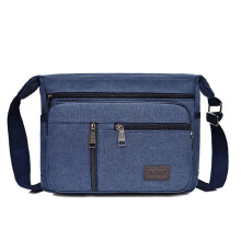 (blauw)Nieuwe heren casual heren tas canvas tas heren cross-style enkele schoudertas crossbody tas heren