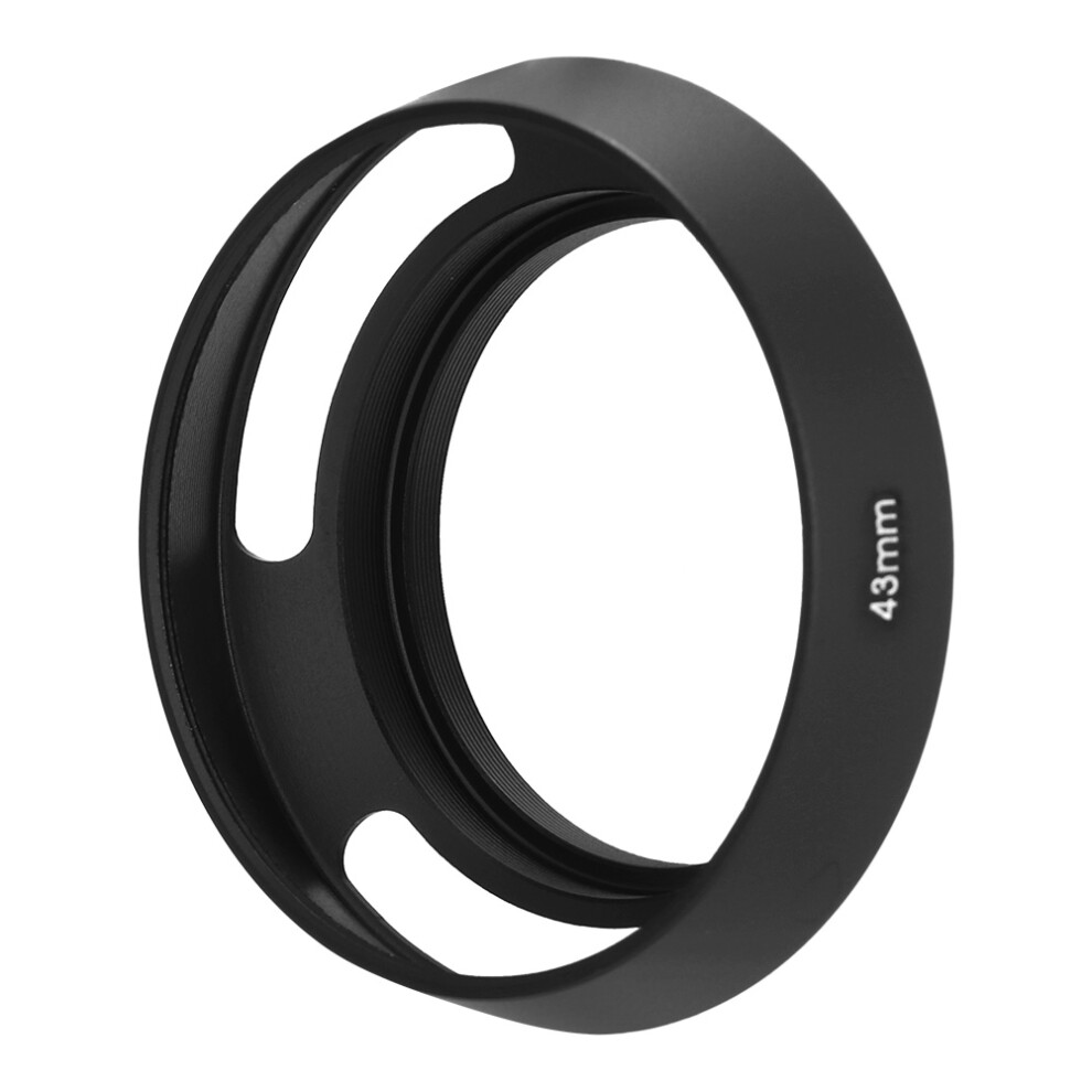 Universal Aluminium Alloy Hollow Camera Lens Hood Sunshade Cover Protector (43Mm) 7901324721011