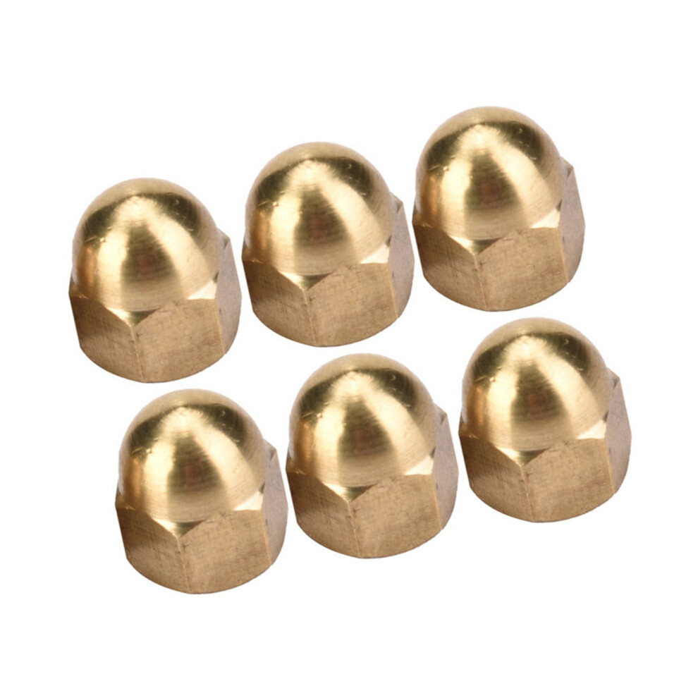Brass Acorn Nut Kit Dome Head Cap Hex Nuts Set Vehicle Fasteners (M6, 20Pcs) 5071324721020