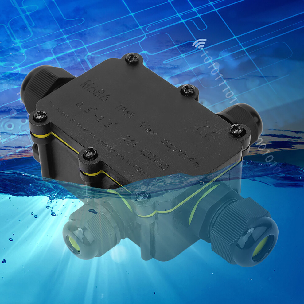 Ip68 Plastic Junction Box 5M Underwater Connection Wiring Box T100 450Vac 24A Ul94vâ2 8441324721776