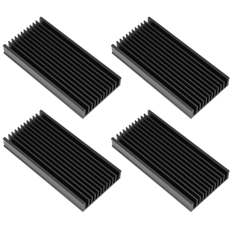 4Pcs Q50x12.7x100 Aluminum Heat Sink Cooler Chip Cooling Fin For Circuit Board Chip 4971324722281