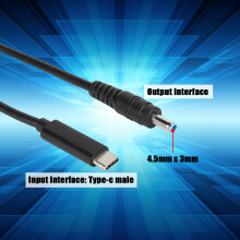 USB-C auf DC-Kabel 19 V 65 W PD 4,5 mm  3,0 mm, 1,5 m