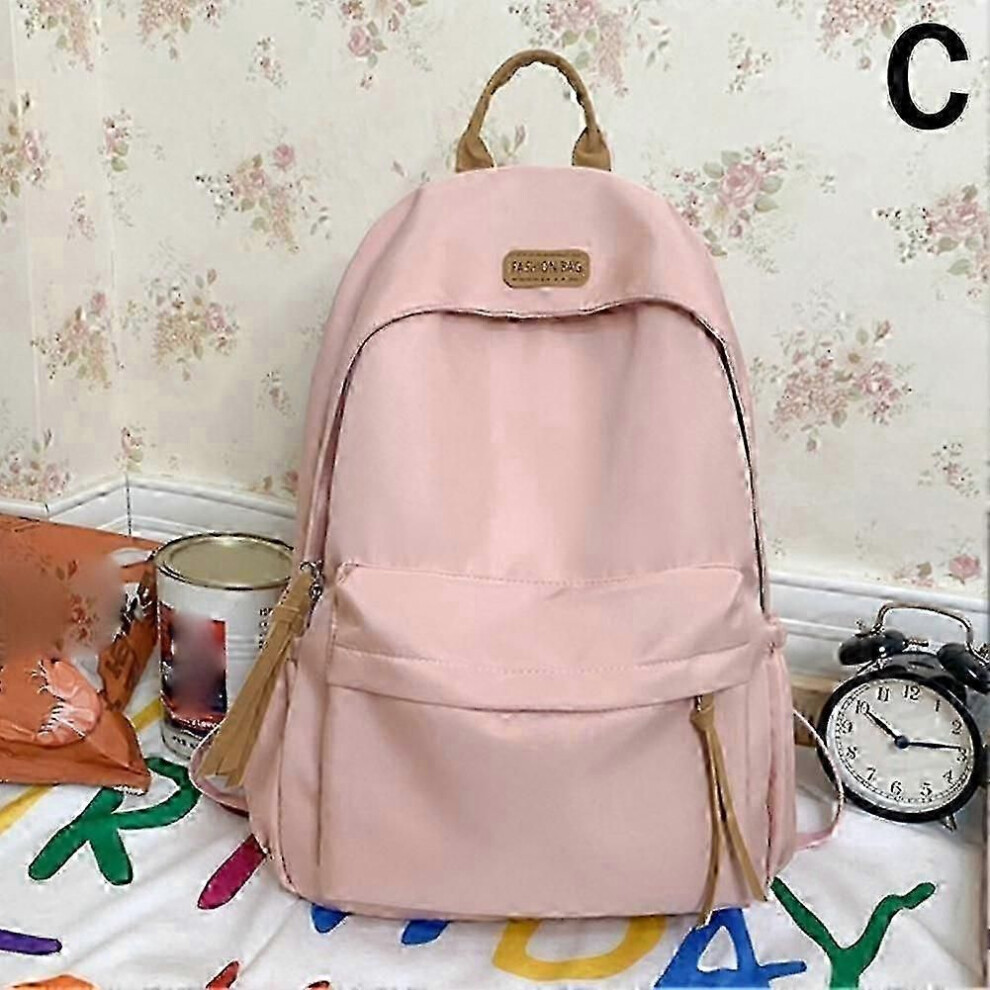 Grande Trousse De Rangement En Toile Rose Angoo – Sac à Crayons Nomade Pour étudiants Et Bureau