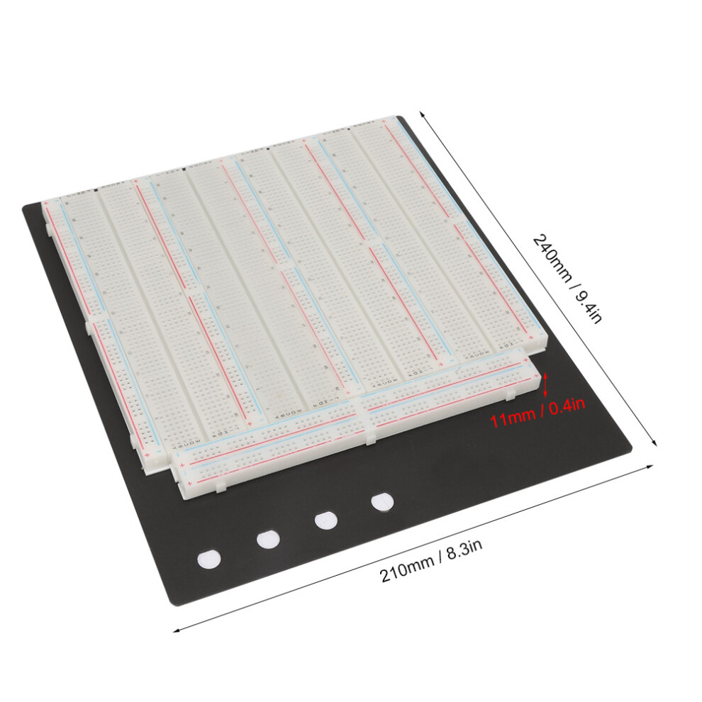 Zy-208 3220Tie Points Solderless Breadboard Circuit Testing Board Reusable 4651324724668