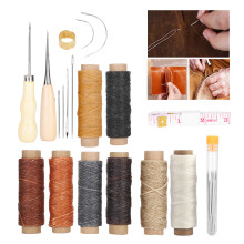 28Pcs Leather Sewing Kit Needles Thread Hand Repair Tools DIY HandMade Craft Set