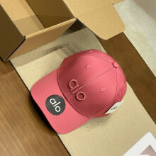 (Rose Red) Letter Embroidery Alo Baseball Cap For Women Casual Sun Protection Hat Fashion