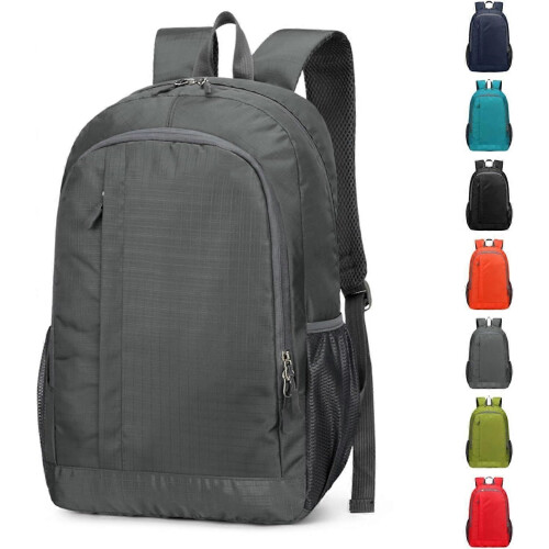 (Gray)25L Ultra Lightweight & Packable Hiking Backpack - Compact Foldable Daypack, Water - Resistant