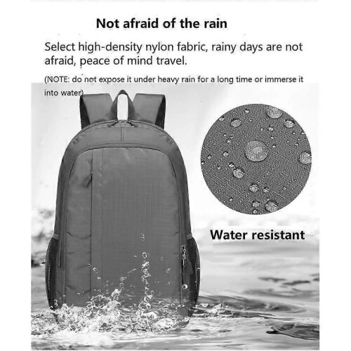 (Gray)25L Ultra Lightweight & Packable Hiking Backpack - Compact Foldable Daypack, Water - Resistant 1