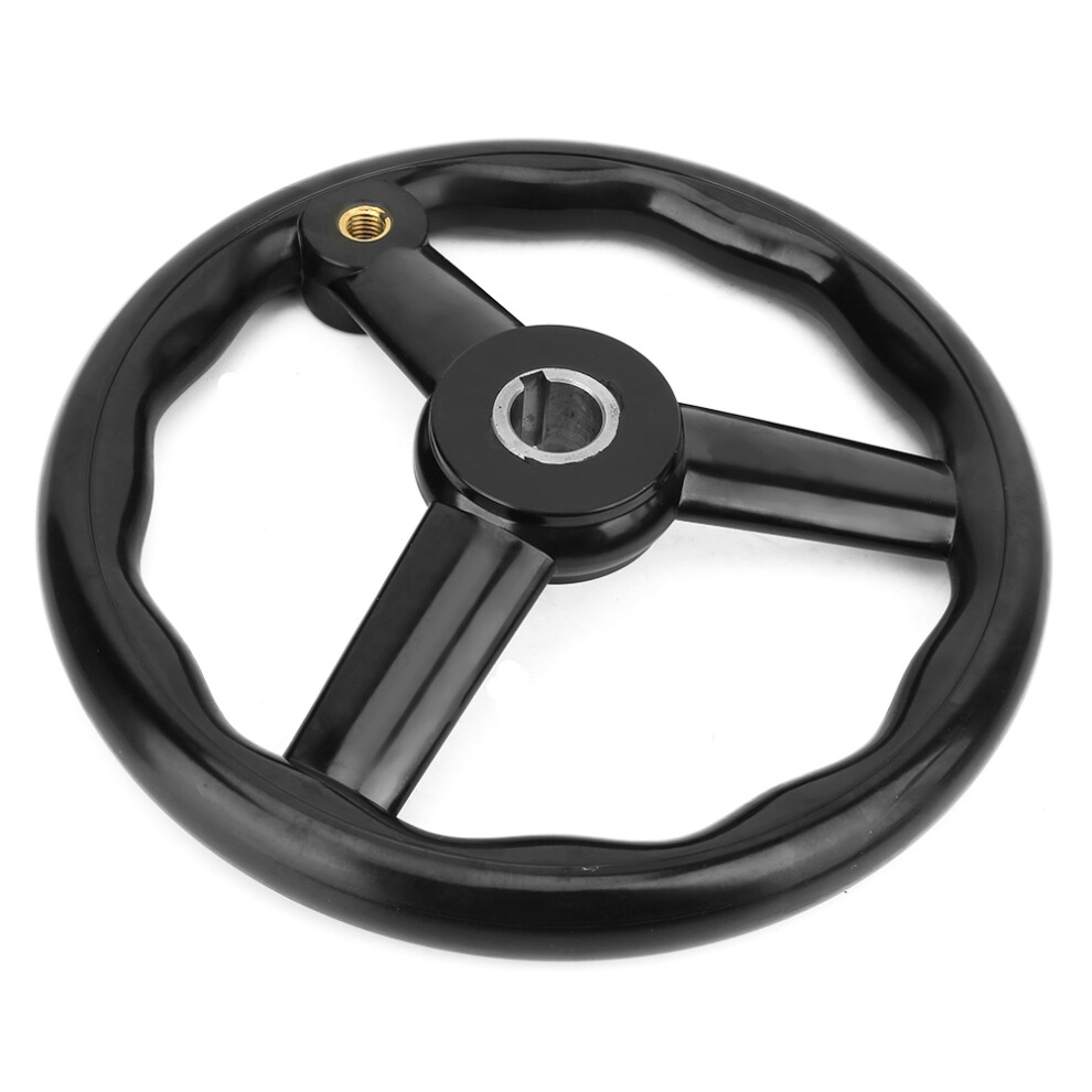 250*22Mm Black Anti Slip Bakelite 3 Spoked Lathe Handwheel With Handle For Machine Tool 4191324725109