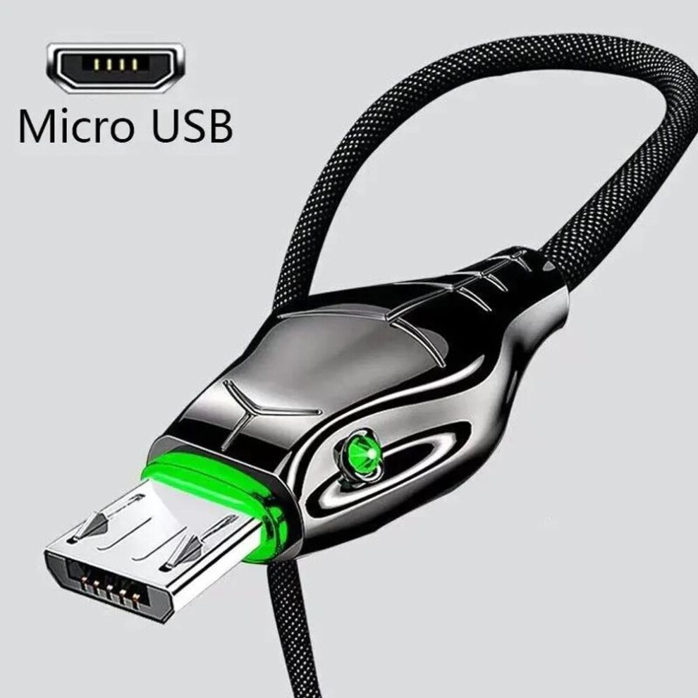 (black-1, 1m) 1pc Type Cable 5a Fast Charging Snake Head Indicator Light Data Cable For  High Speed Charging Cable