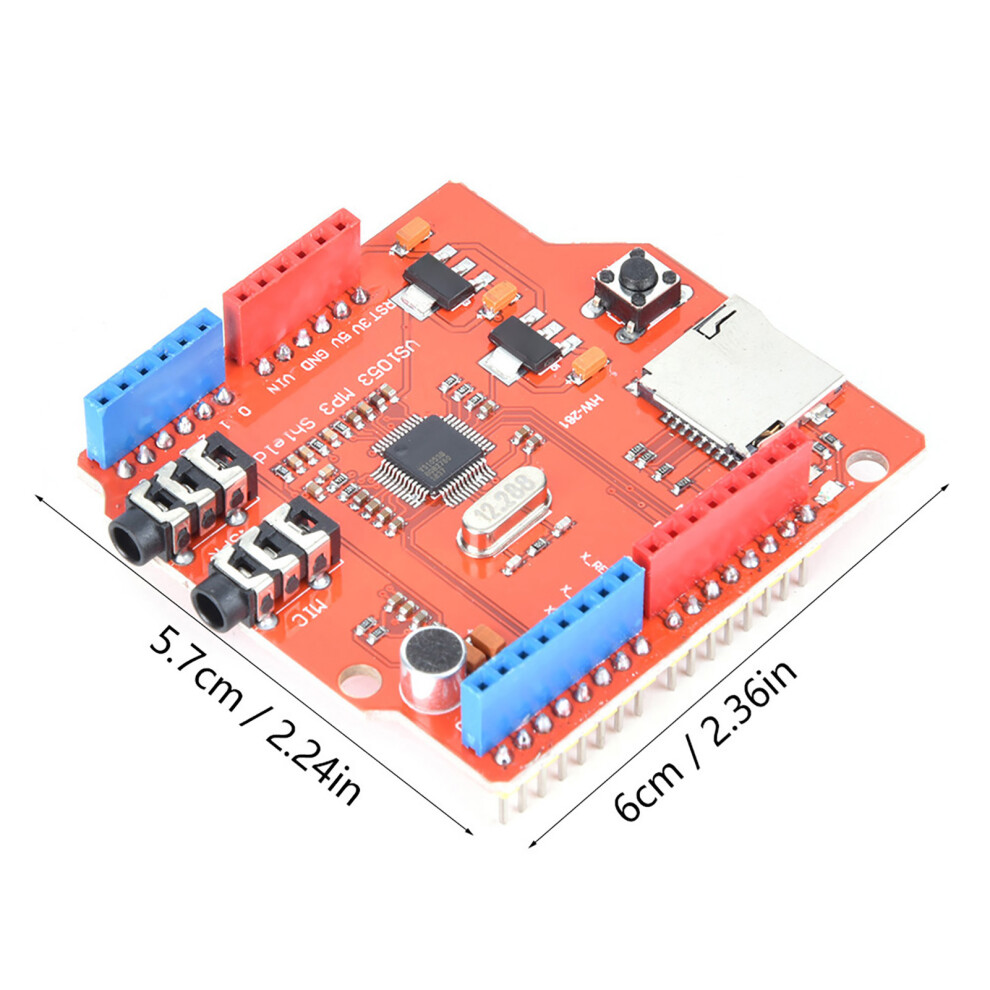 Vs1053b Recording/Power Amplifier Mp3 Music Shield Board With Memory Card Slot 9421324726383