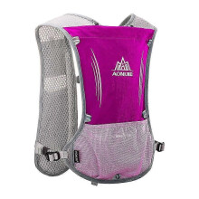 (Rozerood) Premium reflecterend vest, sportwaterfles, rugzak, tas voor hardlopen, fietskleding voor