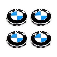 for Set of 4 Bmw caps, 56mm, BLUE/WHITE, for alloy wheels