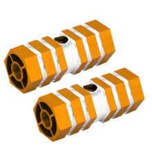 Rear Axle Peg Bike Bicycle Aluminum Alloy Pegs BMX Pegs (Gold)