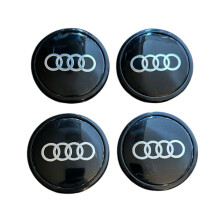 for Set of 4 wheel covers 65mm outer, 56mm inner Audi black compatible/alloy wheel replacement 3B7601171