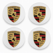 for Set of 4 Porsche Wheel Covers – 76mm Outer, 60mm Inner, Premium Grey, Compatible Alloy Wheels
