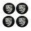 for Set of 4 Porsche Wheel Covers, Black, Diameter 76mm 1