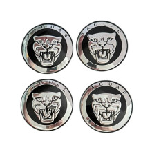 for Set of 4 black Jaguar wheel covers outer: 58mm, inner: 50mm