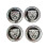 for Set of 4 black Jaguar wheel covers outer: 58mm, inner: 50mm 1