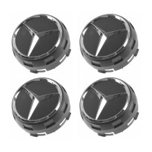 for Set of 4 Deliny wheel covers, 75mm, AMG for alloy wheels, Grey, Mercedes-Benz, 21-104