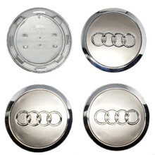 for Set of 4 Alloy Wheel Covers 69mm Compatible Audi A3, A4, A5, A6, A7, A8, Q3, Q5, Q7, code 4B0601170A,