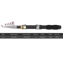 Small Sea Pole Portable Short Pole Ice Fishing Rod Mini Sea Fishing Tools 28049-100 (1.7M)