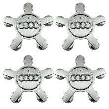 for Set of 4 AUDI wheel covers, silver color, spider/claws 135mm