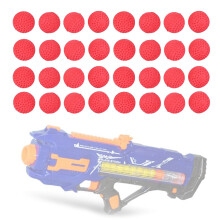 100PCS/ Pack Universal EVA Soft Round Refilled Bullets Ball for Rival Toy Gun (Red)