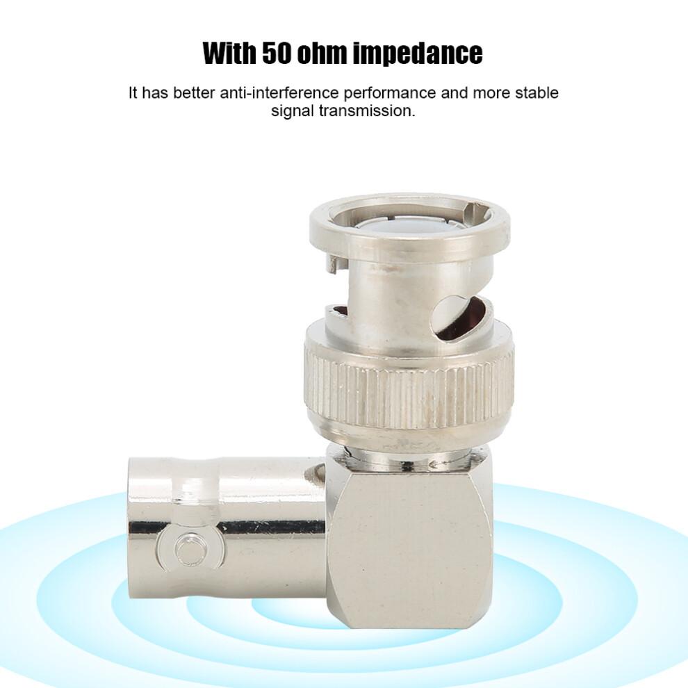 4Pcs Bnc Male To Bnc Female Right Angle Elbow Adapter Connector 50 Ohms Brass Connector 6911324730785