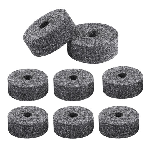 8 Pcs Drum Cymbal Felt Pads Set Replacement Parts Black Accessory 2