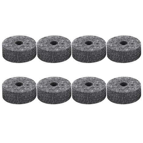 8 Pcs Drum Cymbal Felt Pads Set Replacement Parts Black Accessory 1