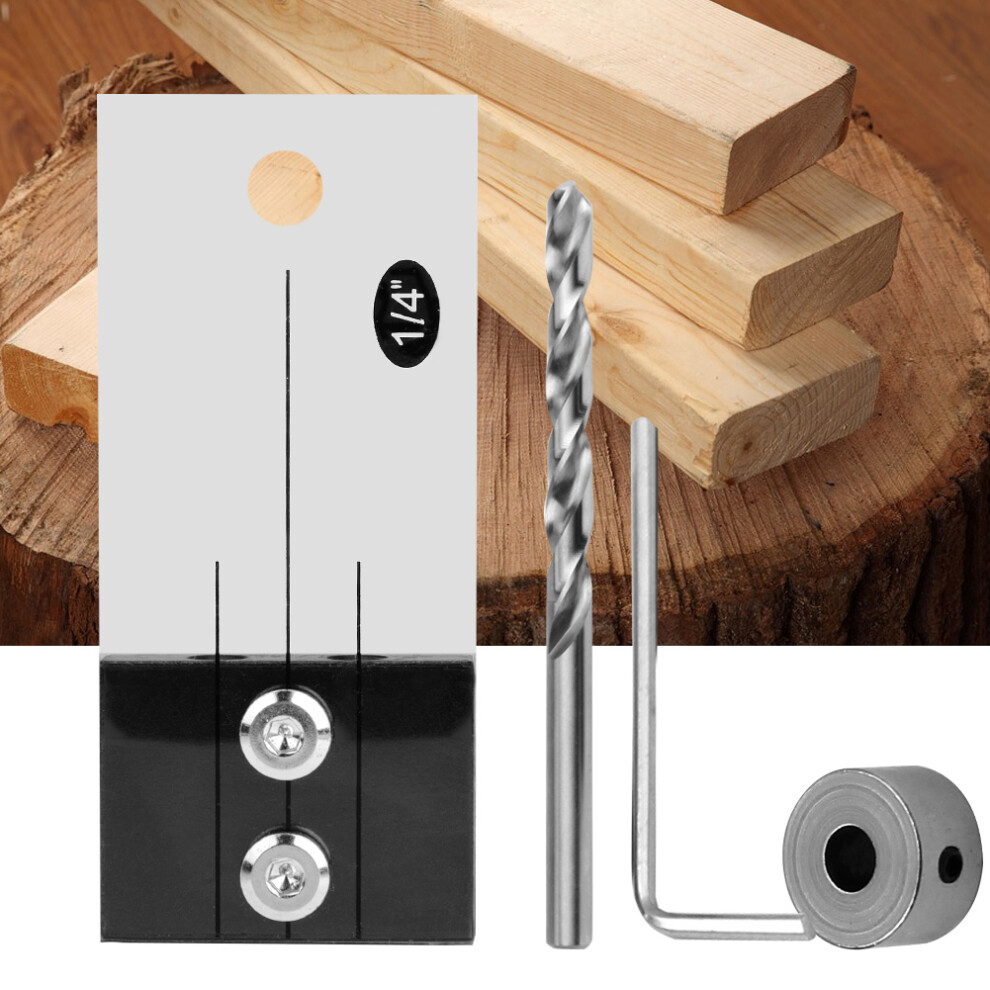 Pocket Hole Jig Step Drill Bit Set Dowel Hole Drilling Guide Locator Woodworking Tool 8421324731555