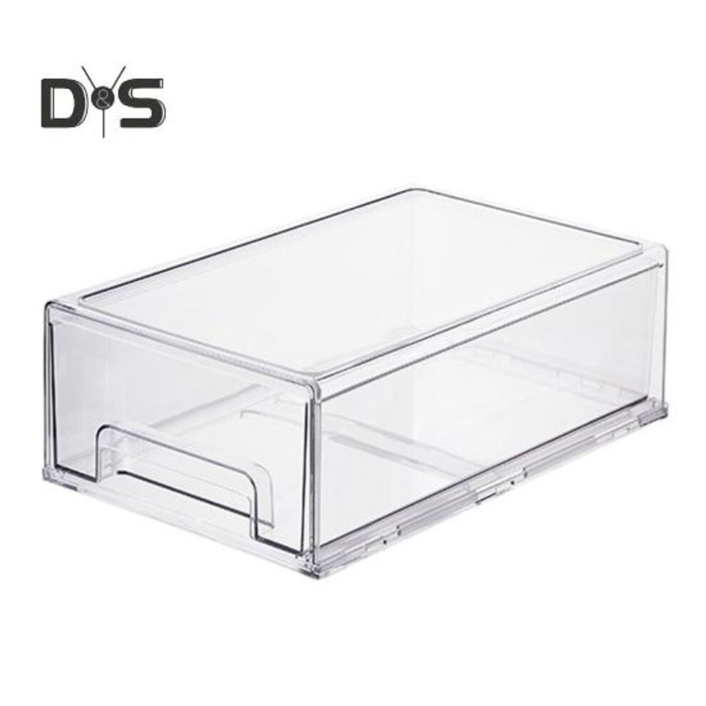 Stackable Fridge Organizer Bin Drawer Storage Container Transparent Design Large Capacity Dustproof Sundries Storage Box