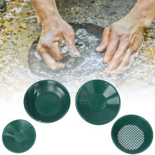 4pcs Green Mining Gravity Trap Gold Washing Pan Tray Kit Mine Search Detector
