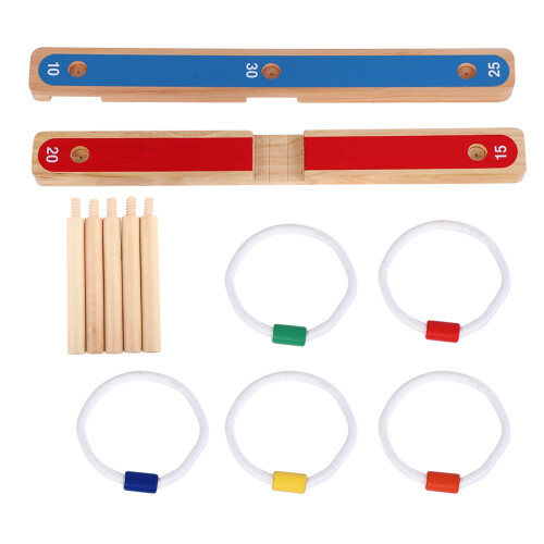Ring Toss Hoopla: Rahmen 44x5x2 cm, 5 Ringe, Farbe 1