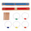 Ring Toss Hoopla: Rahmen 44x5x2 cm, 5 Ringe, Farbe 4