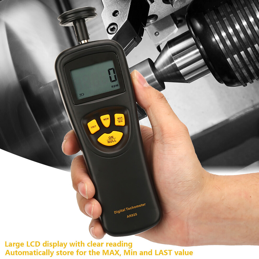 Smart Sensor 0.5~19999 Rpm Contact Digital Tachometer Rotation Meter With Lcd Backlight Display 5031324739517