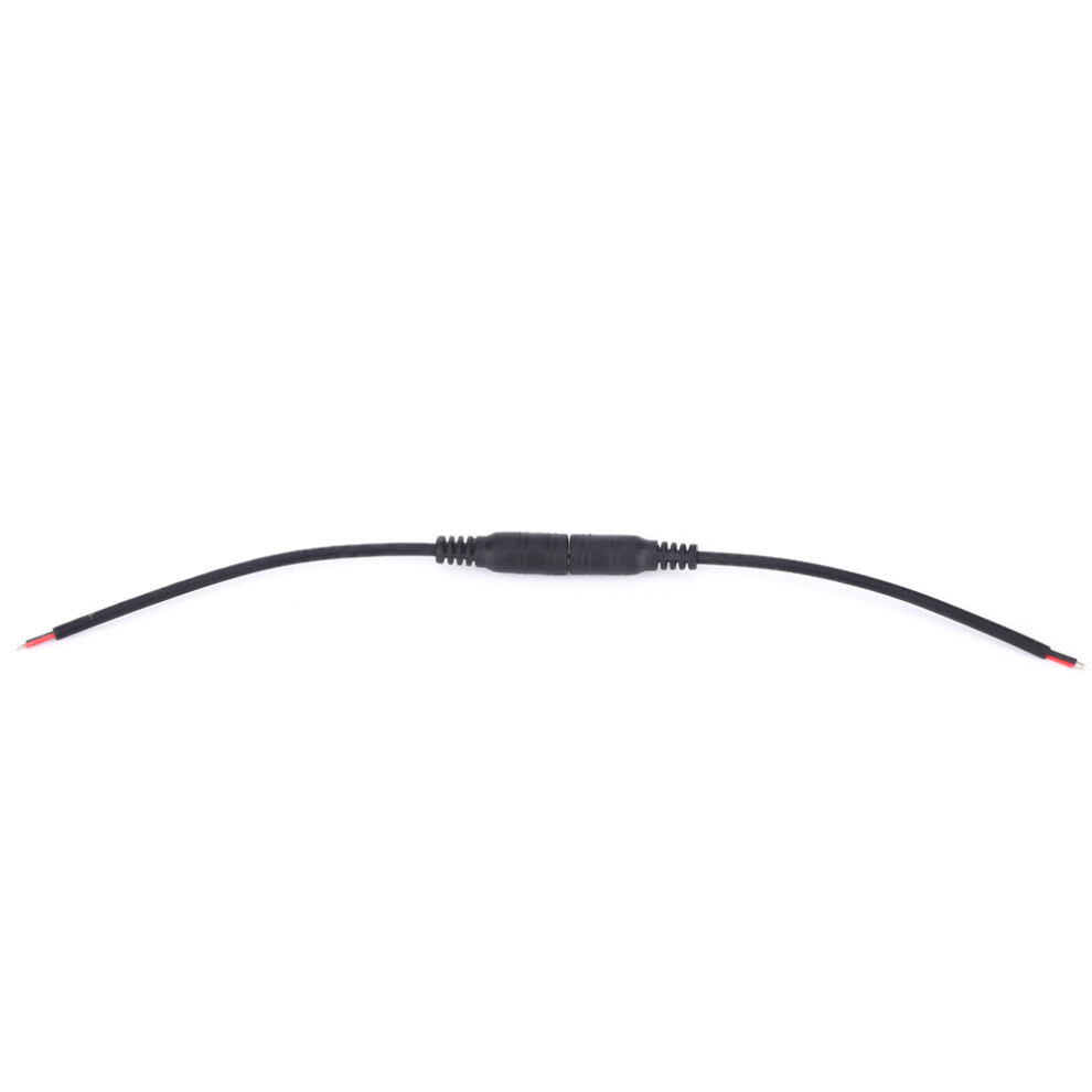 5 Pair 5.5X2.1mm Male Female Dc Power Barrel Plug Jack Connector Cable Wire (Black) 4261324740256