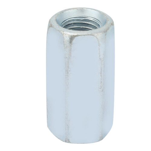 1Pcs Zinc Plated Carbon Steel Long Rod Coupling Hex Nut Threaded Fasteners