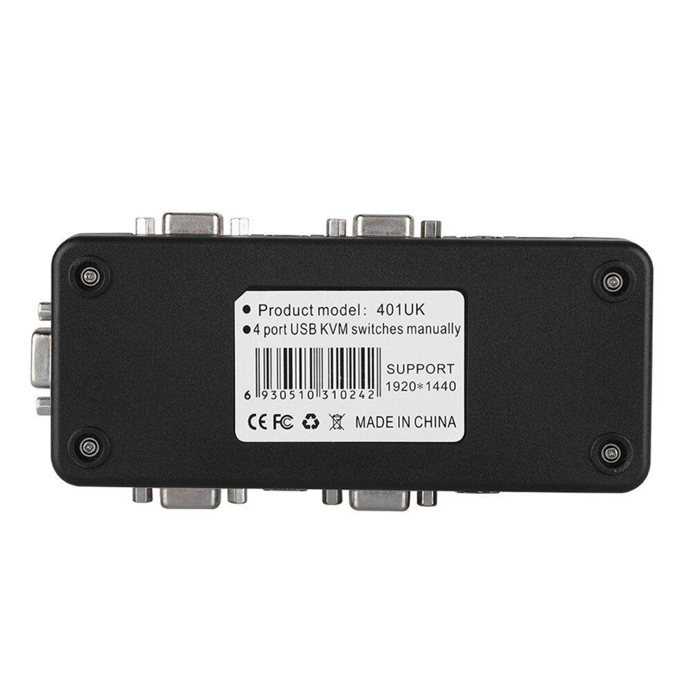 4-Port Usb 2.0 Kvm Vga/Svga Monitor Hub Computer Switch Box Adapter Devices For Pc Keyboard Mou 8491324741991