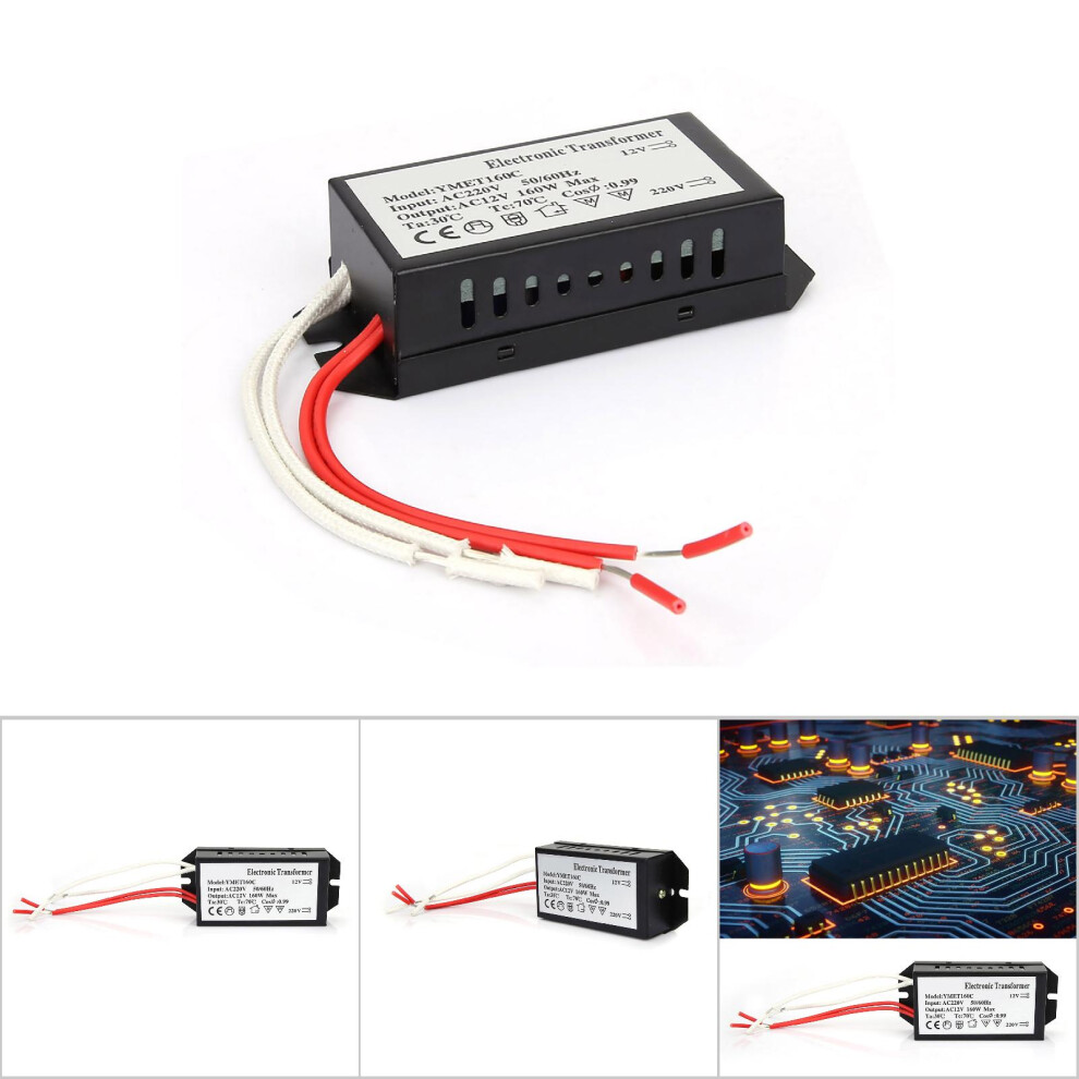To 12V Electronic Transformer Voltage Converter Smart Power Supply Driver(160W) 3751324745005