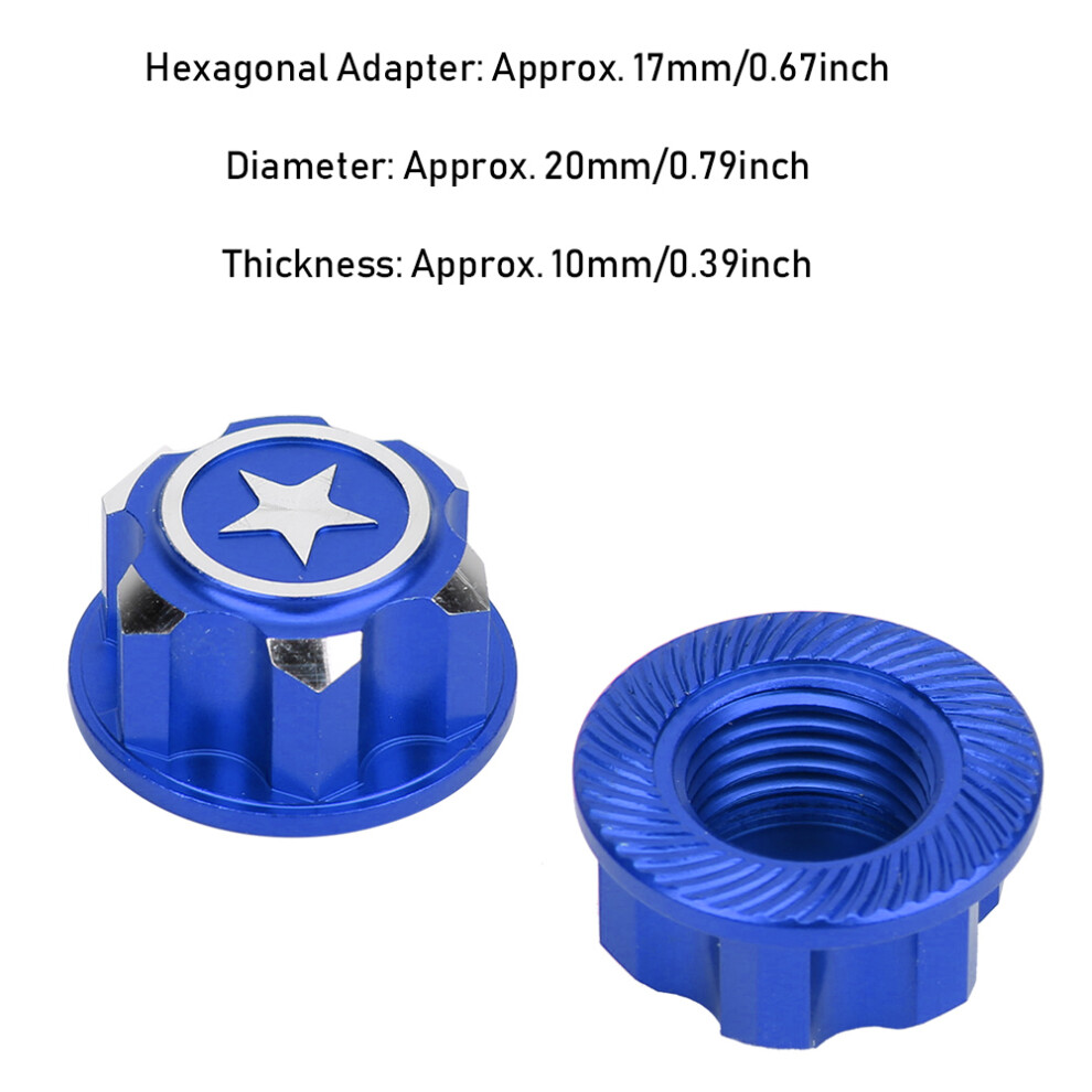 4Pcs Aluminium Alloy Metal 17Mm Hex Wheel Mount Nuts Set Fit For X Maxx Summit Traxxas Rc Car(Mazarine ) 8281324746443