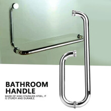 Stainless Steel Shower Door Handle Bathroom Glass Door Handle Shower Room Accessories