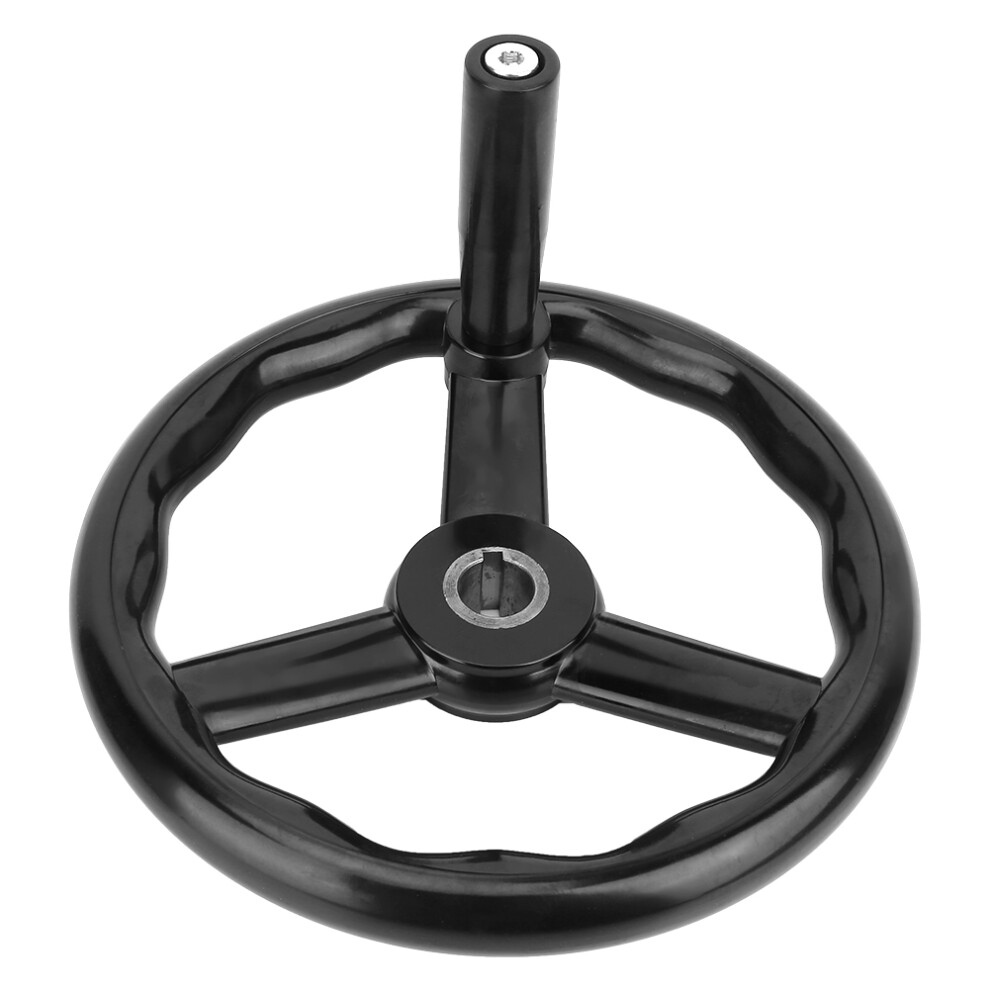 250*25Mm Black Anti Slip Bakelite 3 Spoked Lathe Handwheel With Handle For Machine Tool 8741324747135
