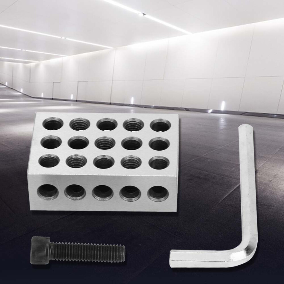 1-2-3 Block Precision Gauge Blocks Matched Milling Machinist 23 Holes With Screws Wrench Case 9361324747585