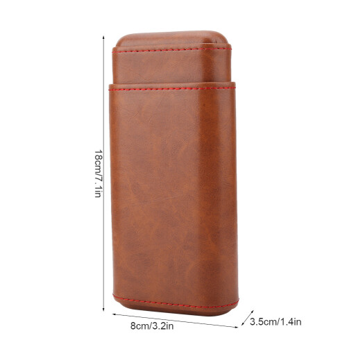 3-Röhren-Mini-Zigarrenhumidor,3 Zigarren,18x8x3,5cm,Farbe 2