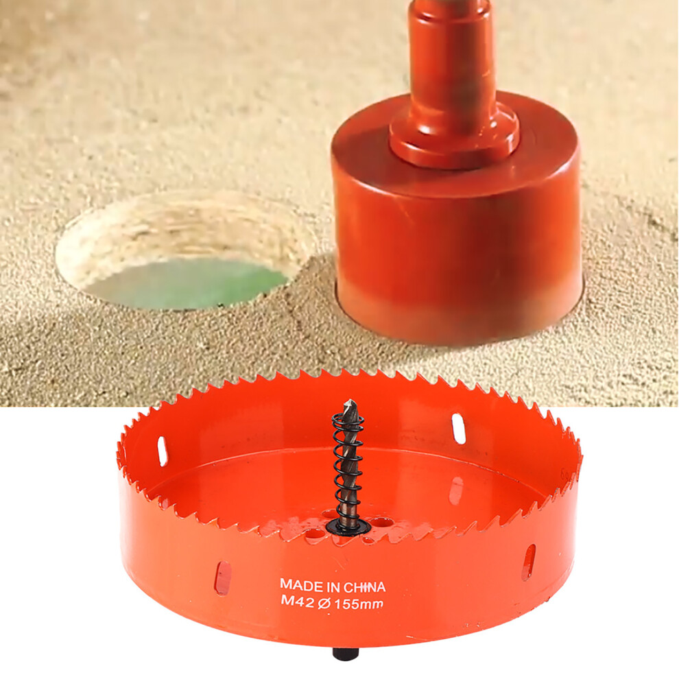 M42 Bi Metal Hole Saw Holesaw Cutter Cutting Drill Bit For Metal Sheet Wood Plastic(155Mm) 9371324748505